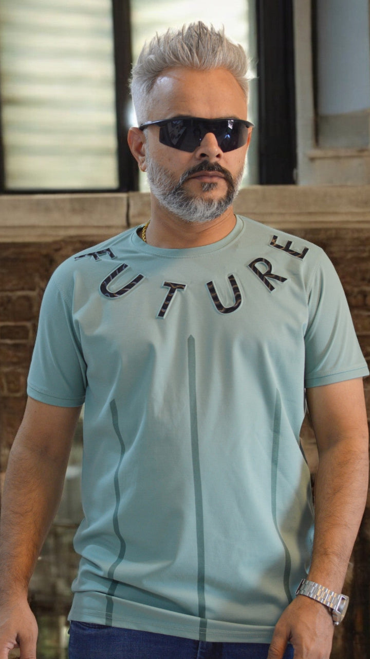 MENS TSHIRT ROUND NECK FUTURE LIGHT GREY