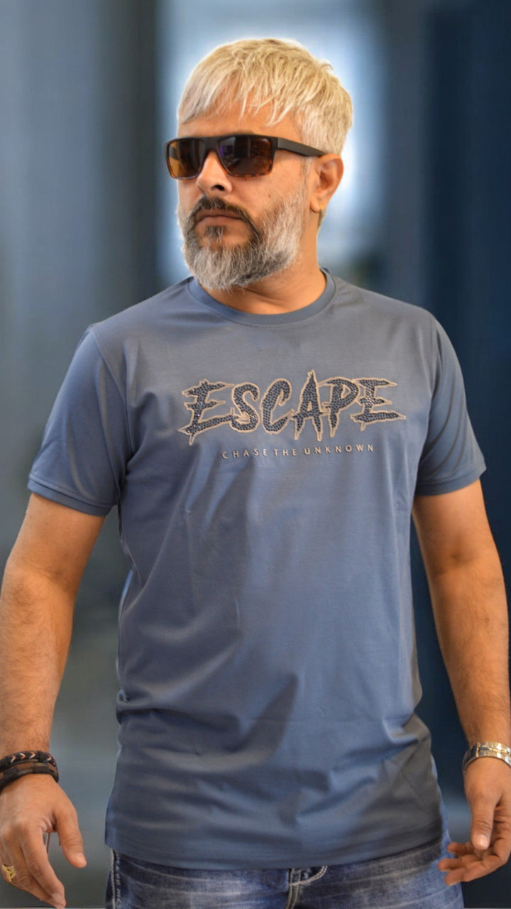 Men's T-shirt , Blue Color half Sleeve Party wear Imported T-shirt , Designer men's T-shirt 