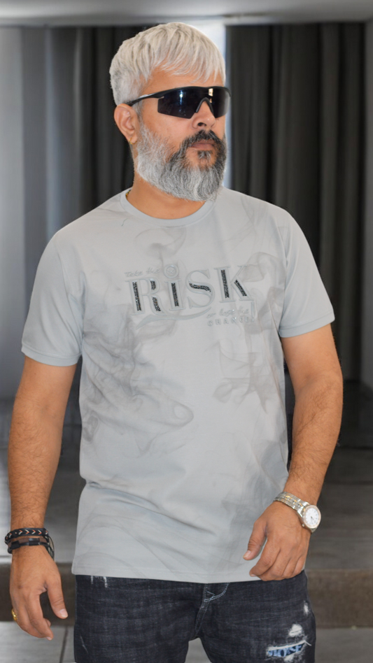 Men's T-shirt , grey Color half Sleeve Party wear Imported T-shirt , Designer men's T-shirt 