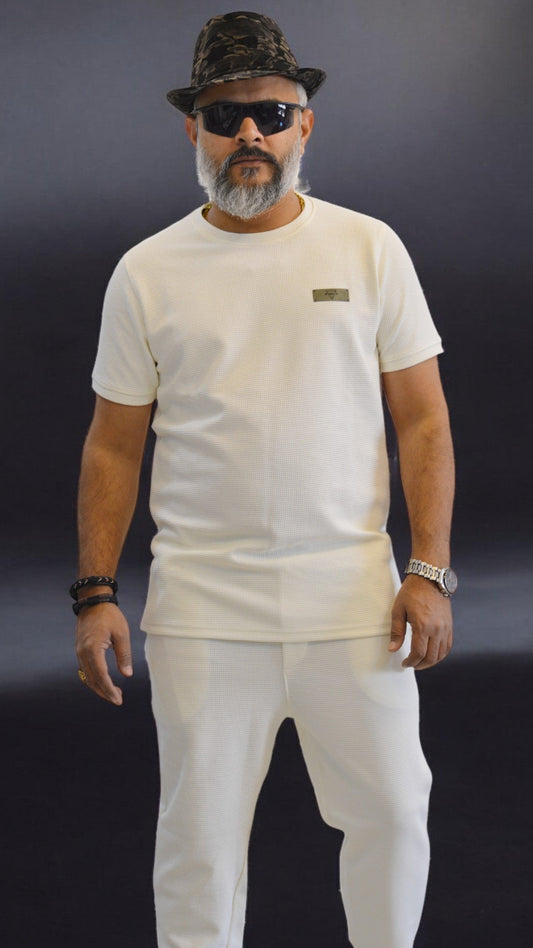 Men's Coord set full length | Men's Overalls Essentials white 