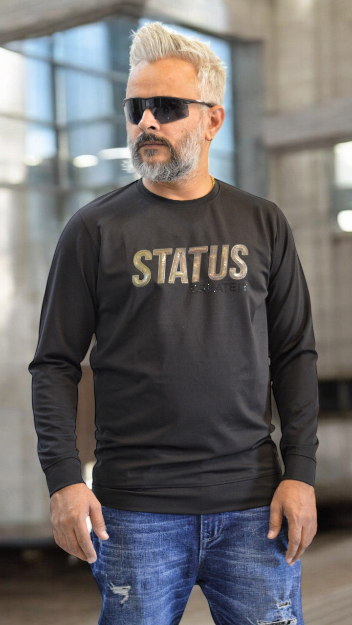 premium mens tshirt full sleeve black color m l xl xxl available