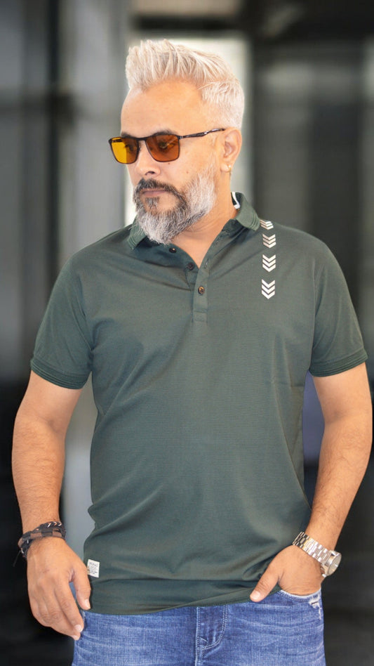 mens polo tshirt premium quality bottle green